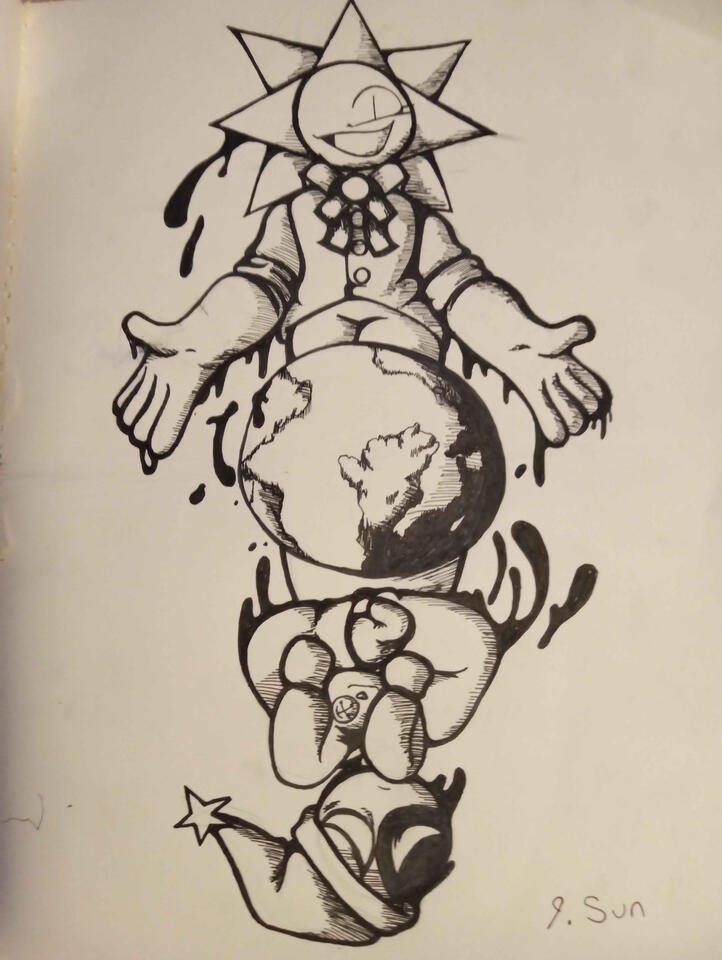 Inktober Day 9: Sun. Date: Oct 9th, 2024