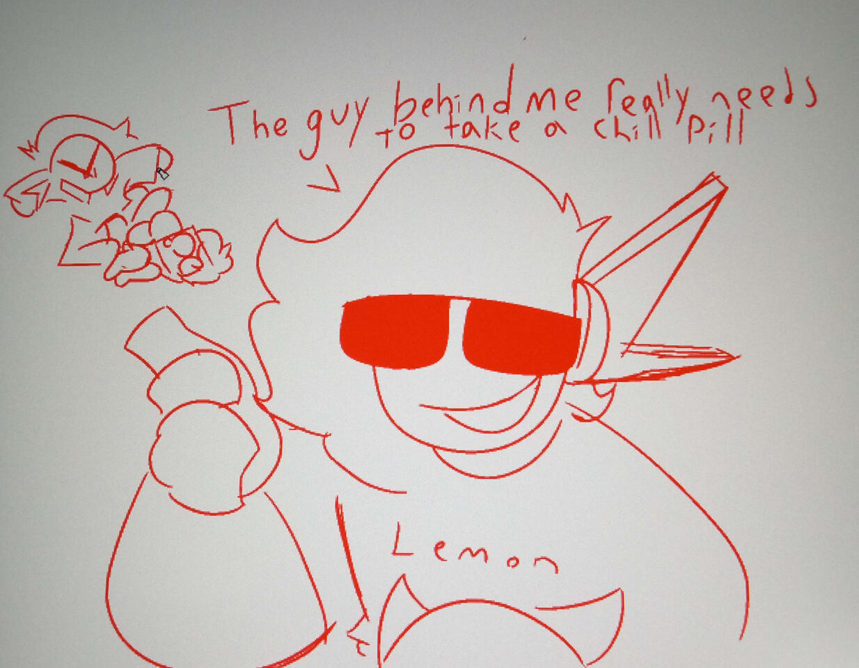 Doodles of ALT!Ryan meeting normal Ryan. Date: May 20th, 2024